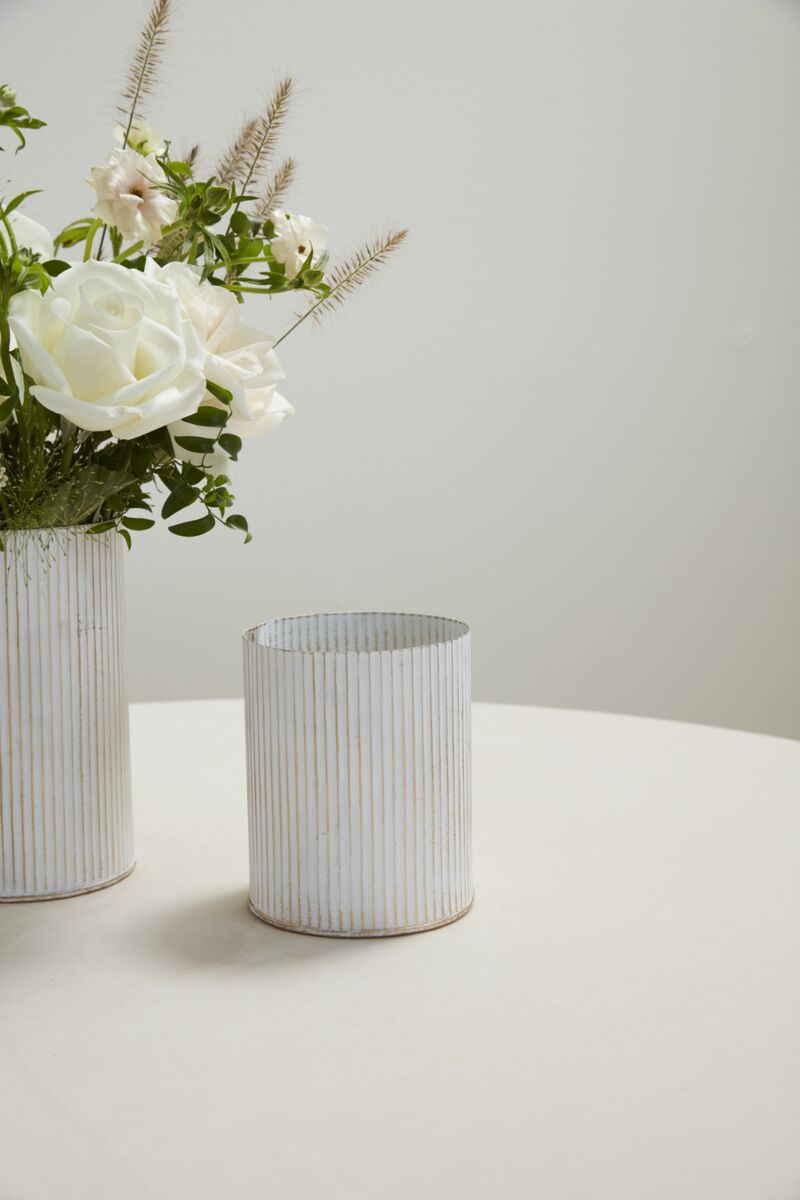 Design Shop Whitewashed Norah Vase 4.5"x 5.5"