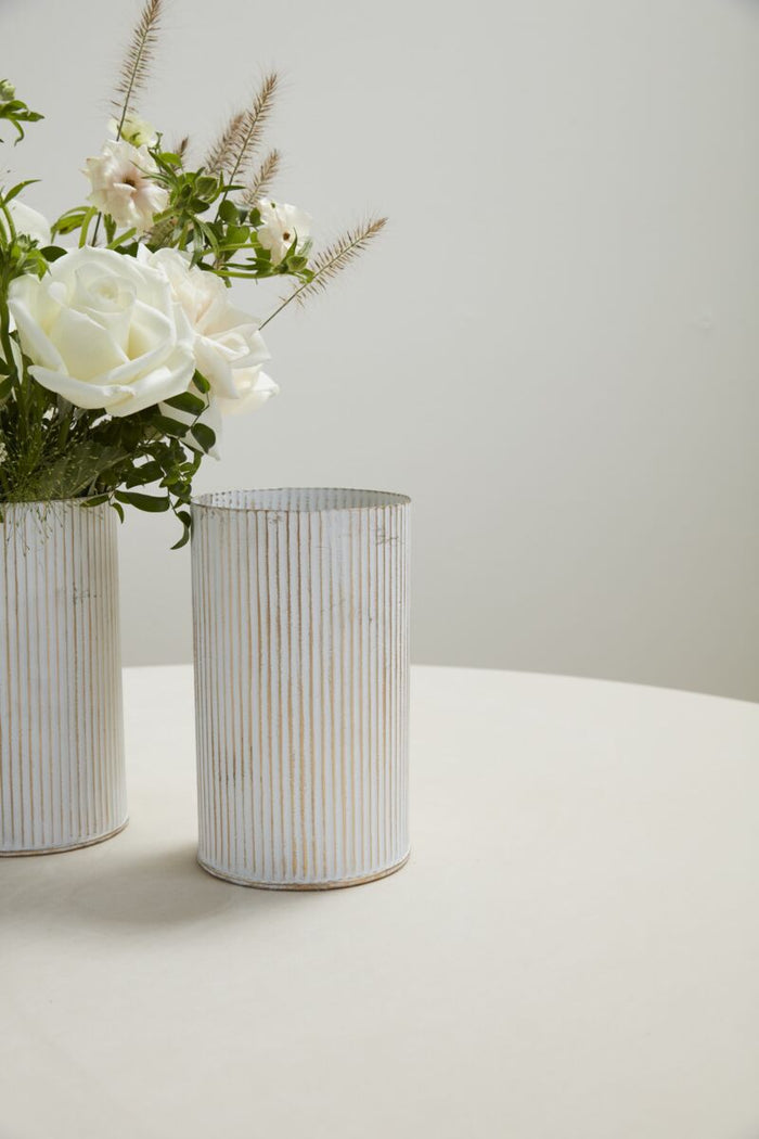 Design Shop Whitewashed Norah Vase 4.5"x 7.5"