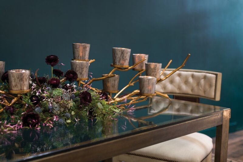 Design Shop Silver Wildwood Branch, 40.5" X 13.5"