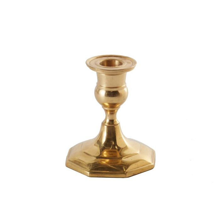 Design Shop Gold Antique Candlestick, 3.25" X 3.5", Set of 2.