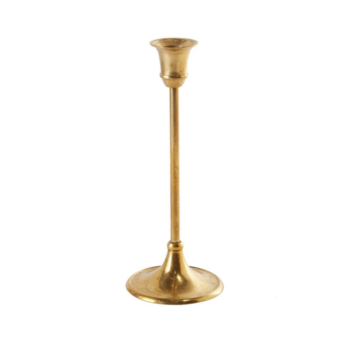 Design Shop Gold Antique Candlestick, 3.25" X 8.25", Set of 2.