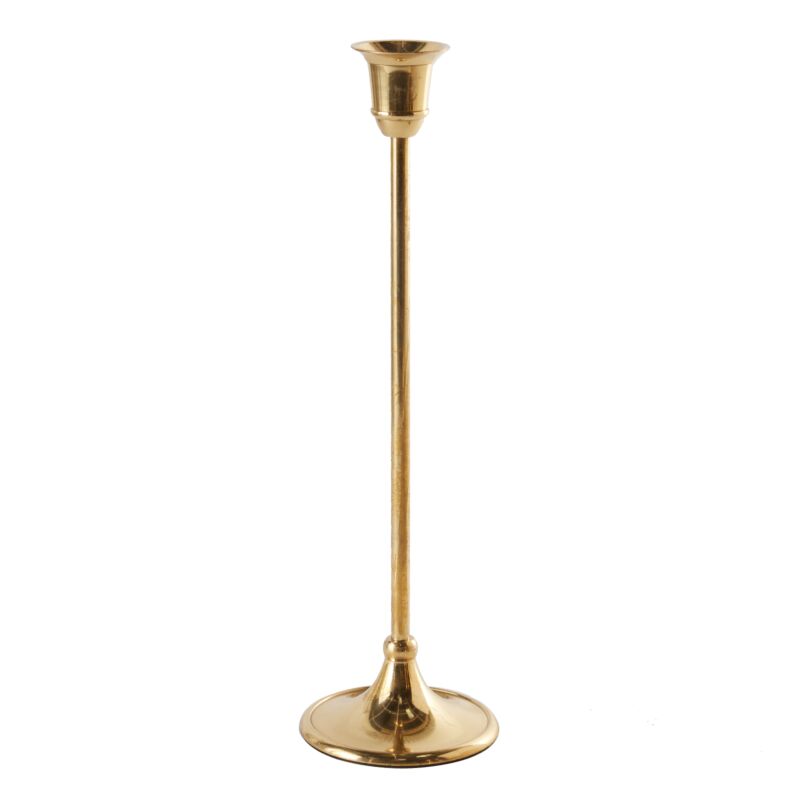 Design Shop Gold Antique Candlestick, 3.25" X 11", Set of 2.