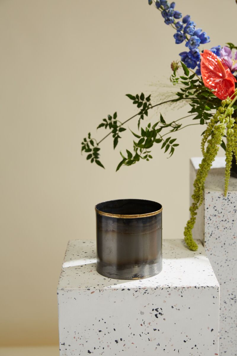 Design Shop Black Norman Collection Pot, 4.25" X 4".