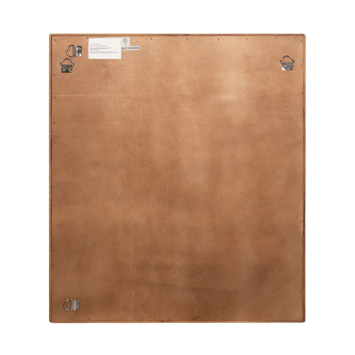 Design Shop Hampton Rectangle Coconut Shell Mirror, 26"H, White Patina