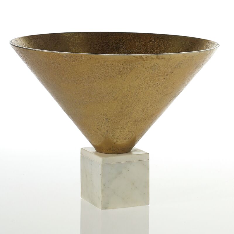 Design Shop Gold Empress Vase Bowl, 16" X 12.5".