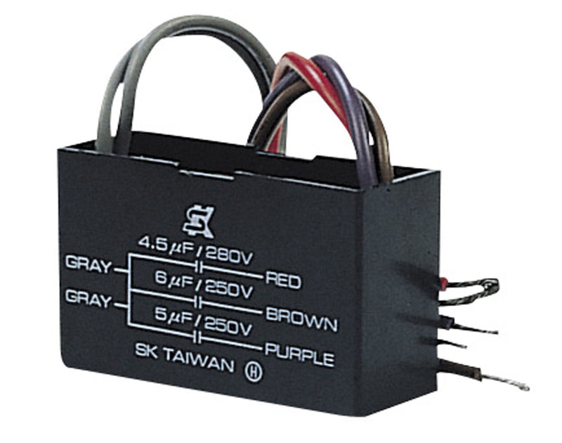 Craftmade Triple Capacitor 4.5/6+5 Uf from the Parts (not assoc. with specific item) collection in Black finish