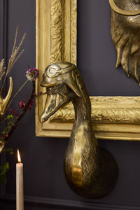 Design Shop Antique-Gold E+E Emerson Wall Mount Charlie, 6.75" X 18". Aviator Goose.