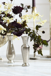 Design Shop Silver Henna Budvase Set of 3 2"x 6"