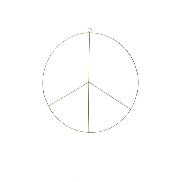 Design Shop Gold Brass Wreath Peace, 0.25" X 24".