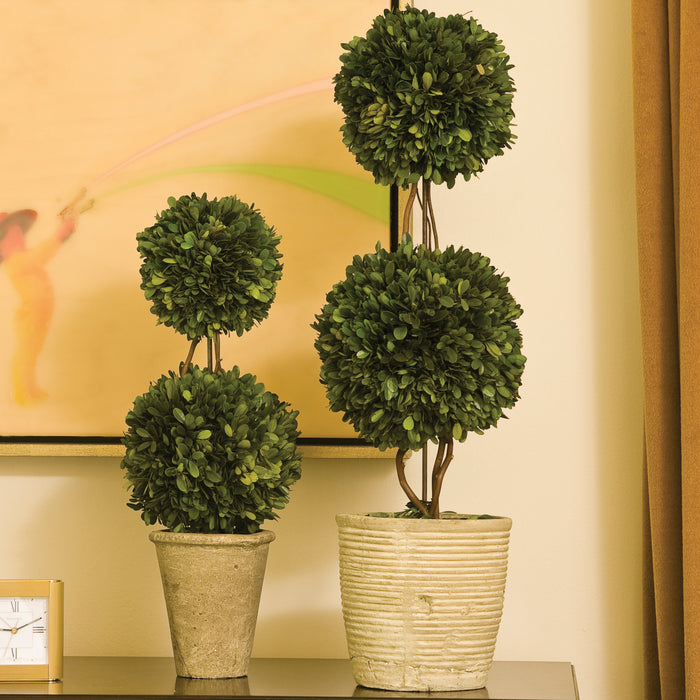 Design Shop Boxwood Double Sphere Topiary 20"