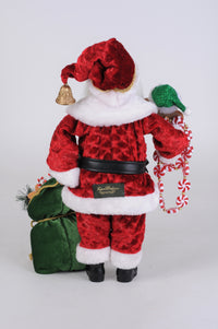 Karen Didion Lighted Peppermint and Goodies Santa