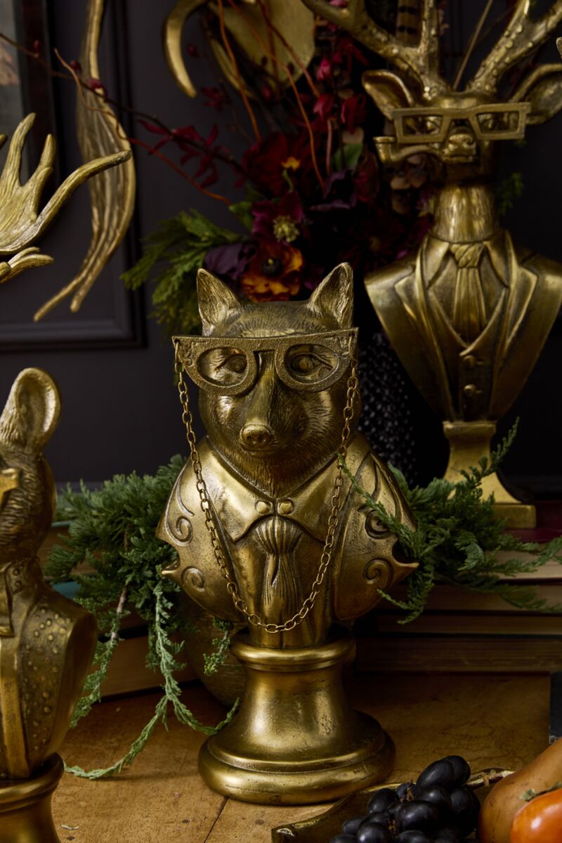 Design Shop Antique-Gold E+E Bust Collection Eloise, 7" X 14".
