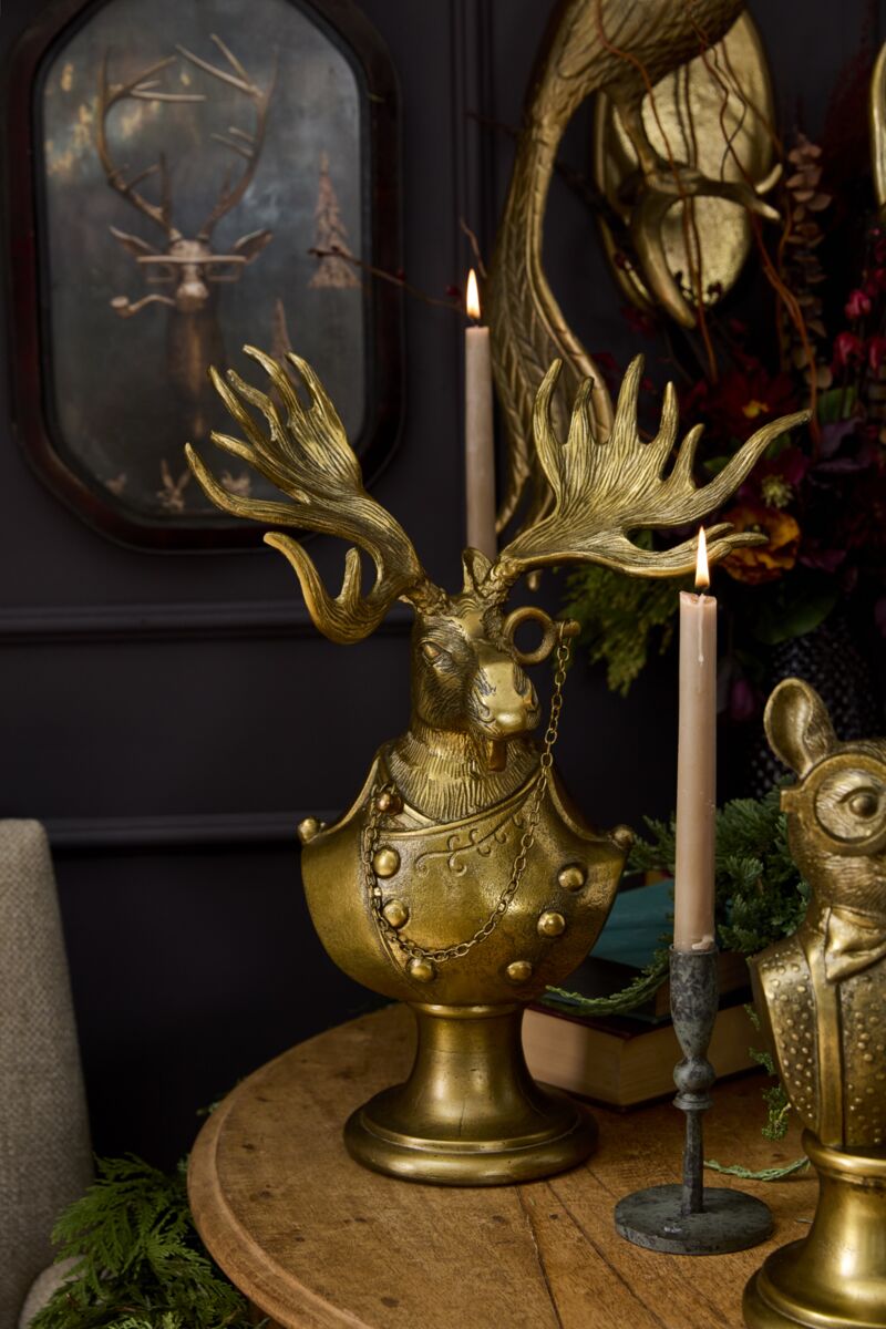 Design Shop Antique-Gold E+E Bust Collection Eugene, 14" X 18".
