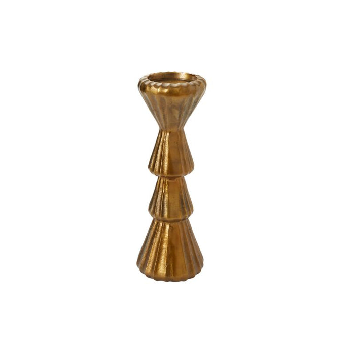 Design Shop Antique-Gold Newark Candleholder, 4.5" X 14".