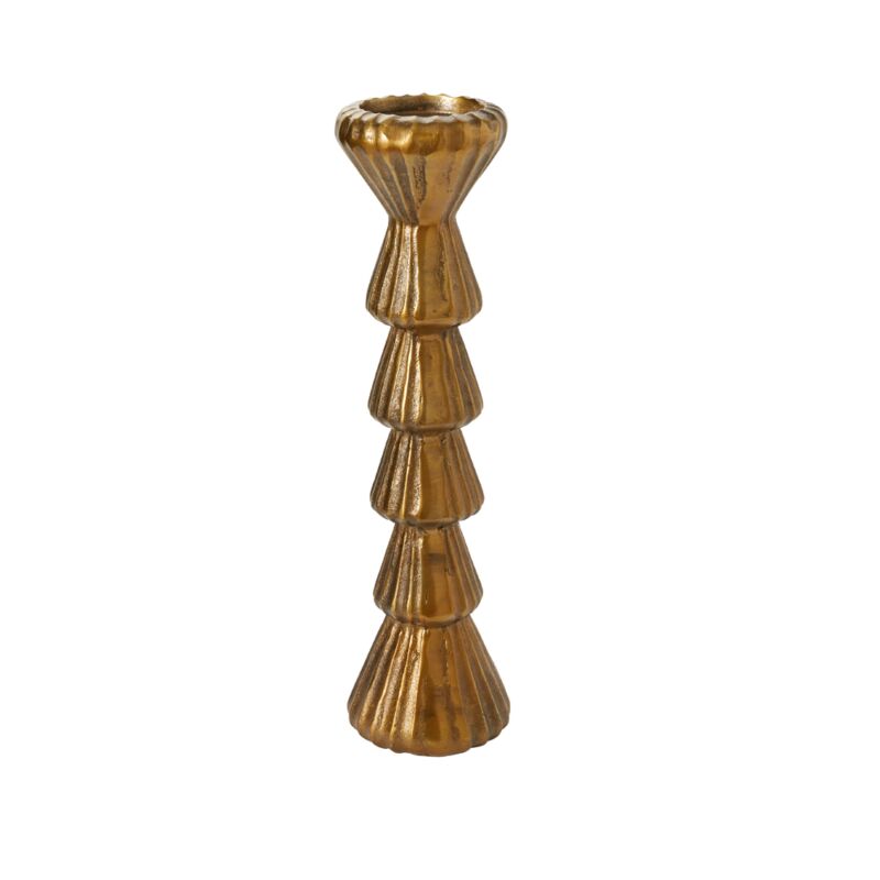 Design Shop Antique-Gold Newark Candleholder, 4.5" X 17.75".