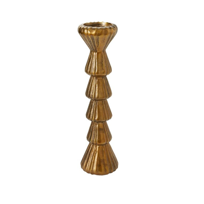 Design Shop Antique-Gold Newark Candleholder, 4.5" X 17.75".