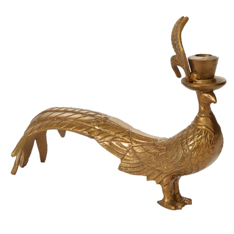 Design Shop E+E Pheasant Candlestick Emerson 13"x 4.75"x 10"