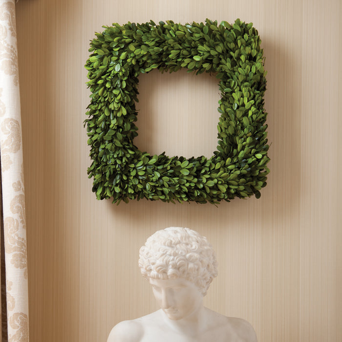 Design Shop Boxwood Square Wreath 16"