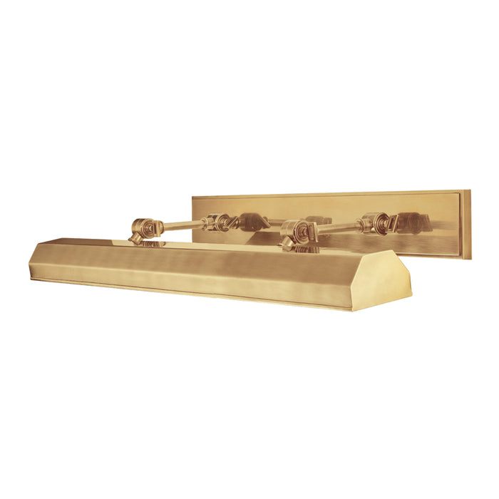 Hudson Valley Four Light Picture Light With Plug from the Woodbury collection in Aged Brass finish