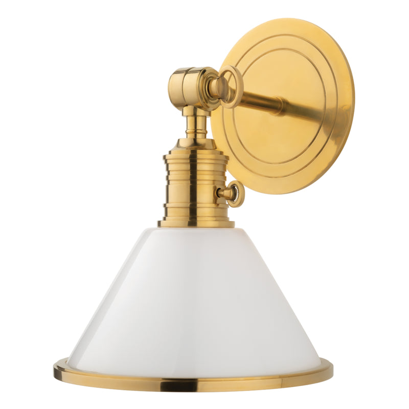 Hudson Valley - 8331-AGB - One Light Wall Sconce - Garden City - Aged Brass