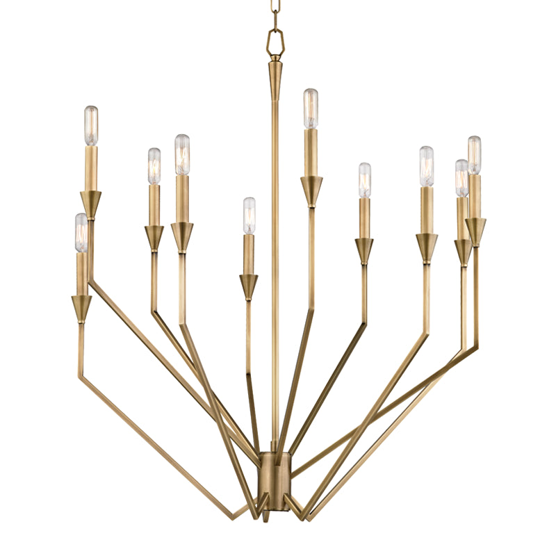 Hudson Valley - 8510-AGB - Ten Light Chandelier - Archie - Aged Brass