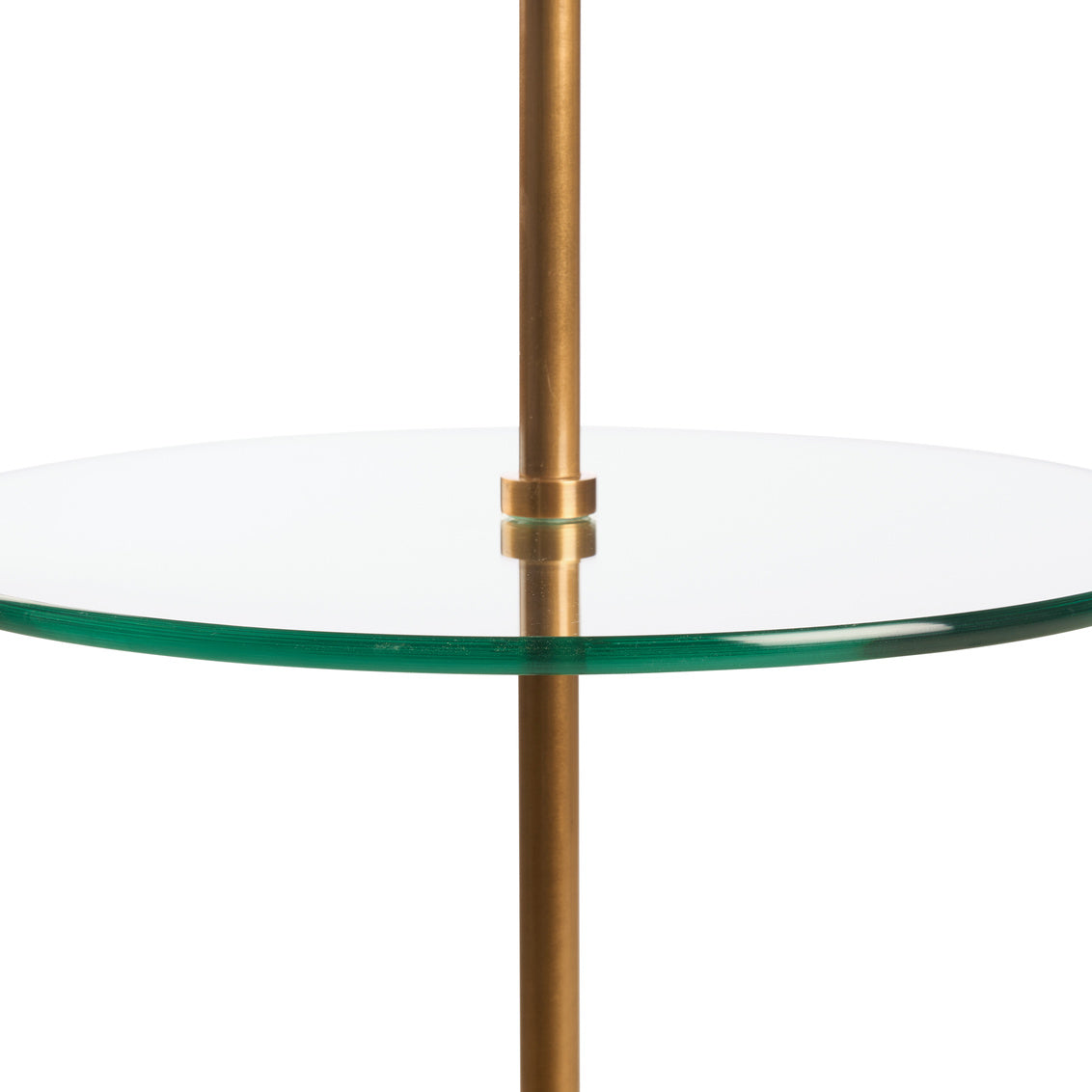 Chelsea House Blythwood Floor Lamp w/  Glass Table - Aged Brass
