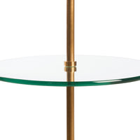 Chelsea House Blythwood Floor Lamp w/  Glass Table - Aged Brass