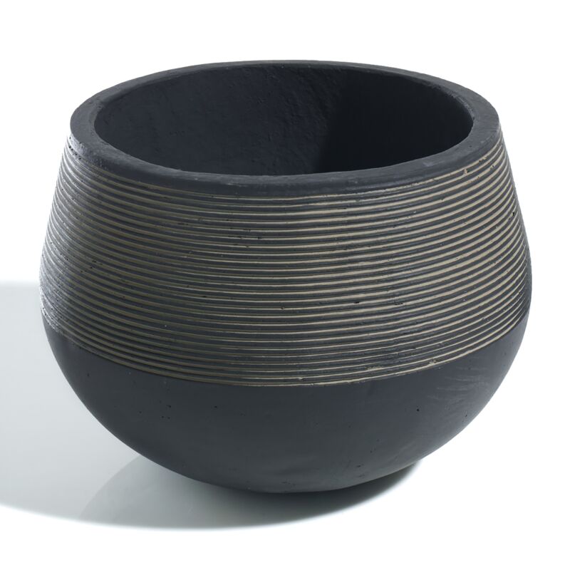 Design Shop Black Revolution Planter, 13.75" X 10.25".