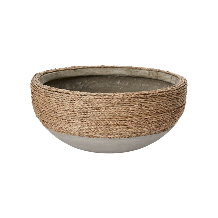 Design Shop Tan Reed Collection Bowl, 14" X 6.5"