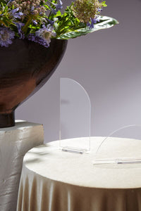 Design Shop Clear Nouvelle Tabletop Sign, 4.25" X 9.25", Set of 2.