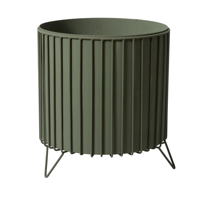 Design Shop Green Corum Planter, 12.5" X 13.5"