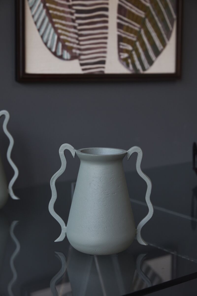 Design Shop Green Mikado Vase, 8.75" X 8.5", Set of 2.