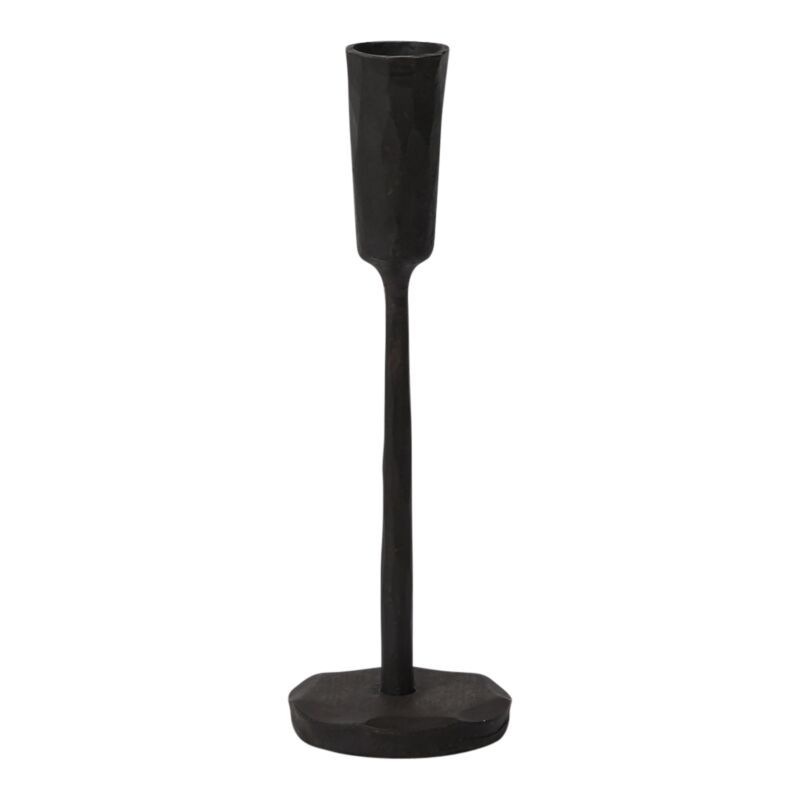 Design Shop Black Davina Collection Candlestick, 2.5" X 8".