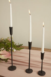 Design Shop Black Davina Collection Candlestick, 2.5" X 11.25".