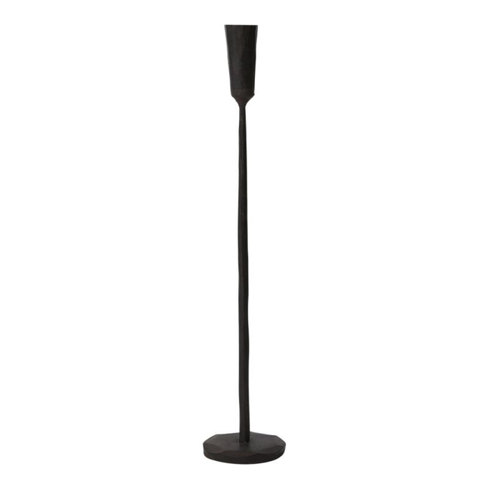 Black floor lamp on a white background
