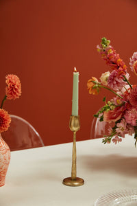 Design Shop Gold Auric Candlestick, 2.5" X 7.5".