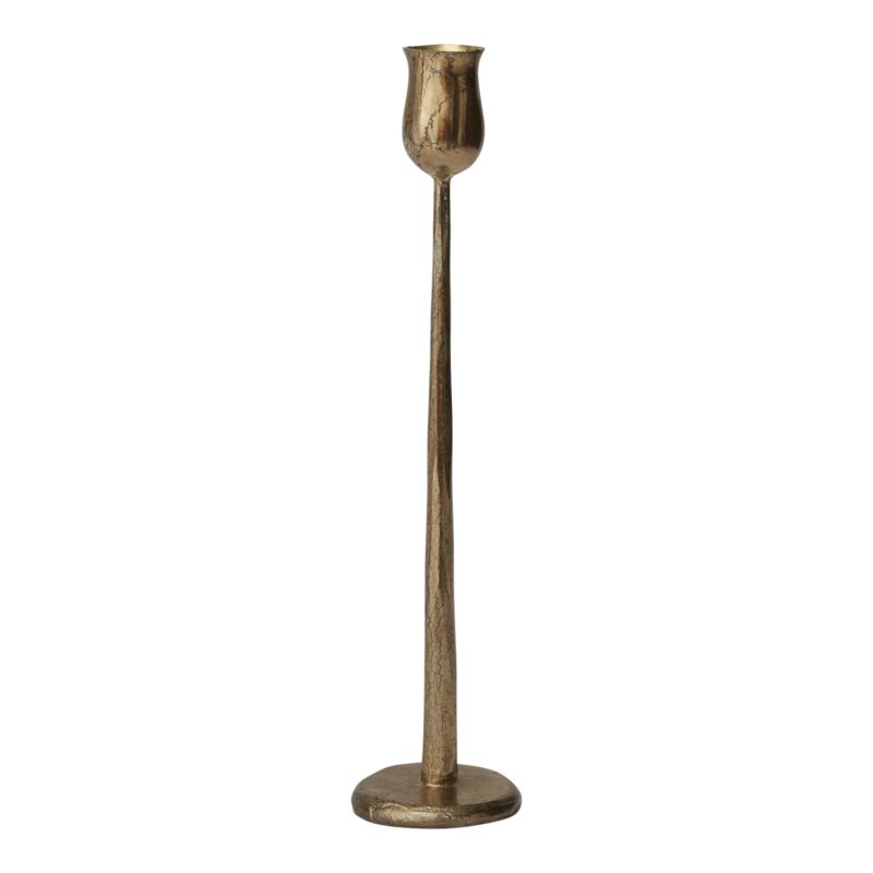 Design Shop Gold Auric Candlestick, 2.5" X 11.5".
