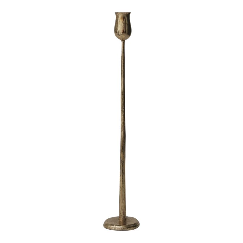 Design Shop Gold Auric Candlestick, 2.5" X 15.25"