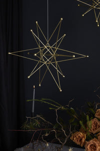 Design Shop Gold Atomic Star, 23" X 18.5"