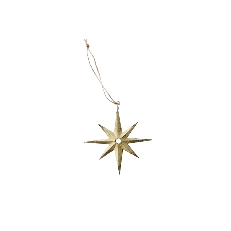 Design Shop Starbright Ornament 5.25"x 0.5"x 5", Set of 4