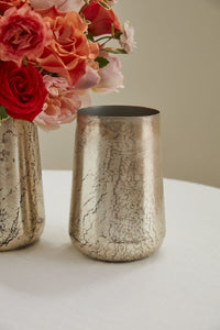 Design Shop Silver Norwich Vase, 6" X 8.5", Set of 2.