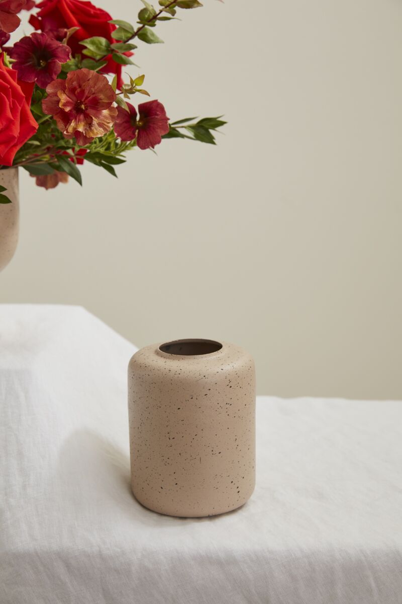 Design Shop Tan Asmara Collection Budvase, 4" X 5", Set of 6.