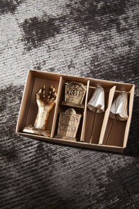 Design Shop Bone Yard Figurines 2.25"x 1.5"x 3.25", Set of 2