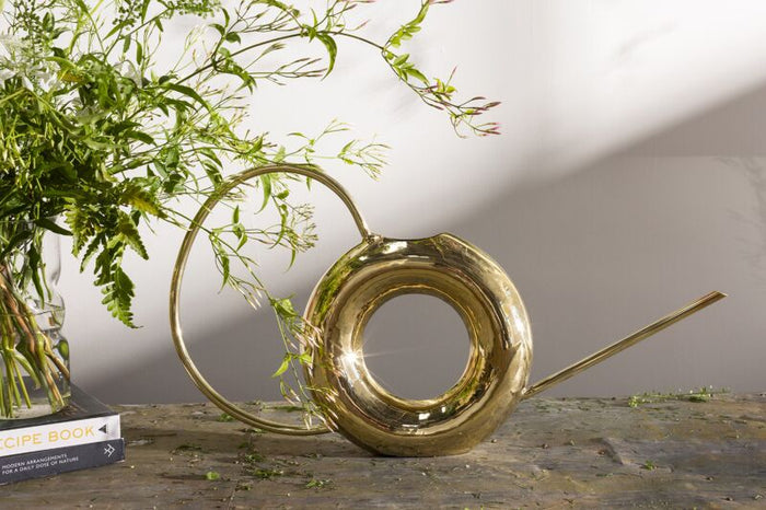 Design Shop Gold Venn Watering Can, 20" X 11".