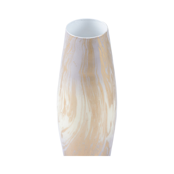 Marbled patterned vase on a white background