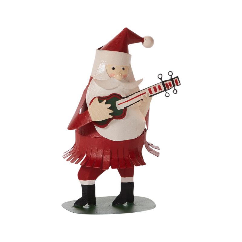 Design Shop Red Rockin' Santa Figurine, 3.5" X 5.5", Set of 2.