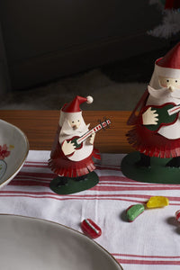 Design Shop Red Rockin' Santa Figurine, 3.5" X 5.5", Set of 2.