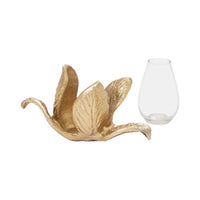 Design Shop Gold Budding Flower Sculpture, 8.5" X 4.75".