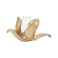 Design Shop Gold Budding Flower Sculpture, 8.5" X 4.75".