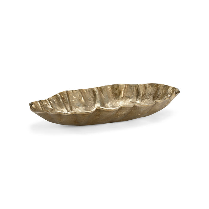 Gold decorative bowl on a white background